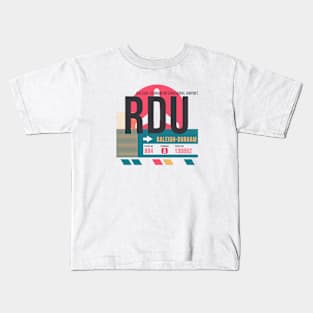 Raleigh-Durham (RDU) Airport // Sunset Baggage Tag Kids T-Shirt